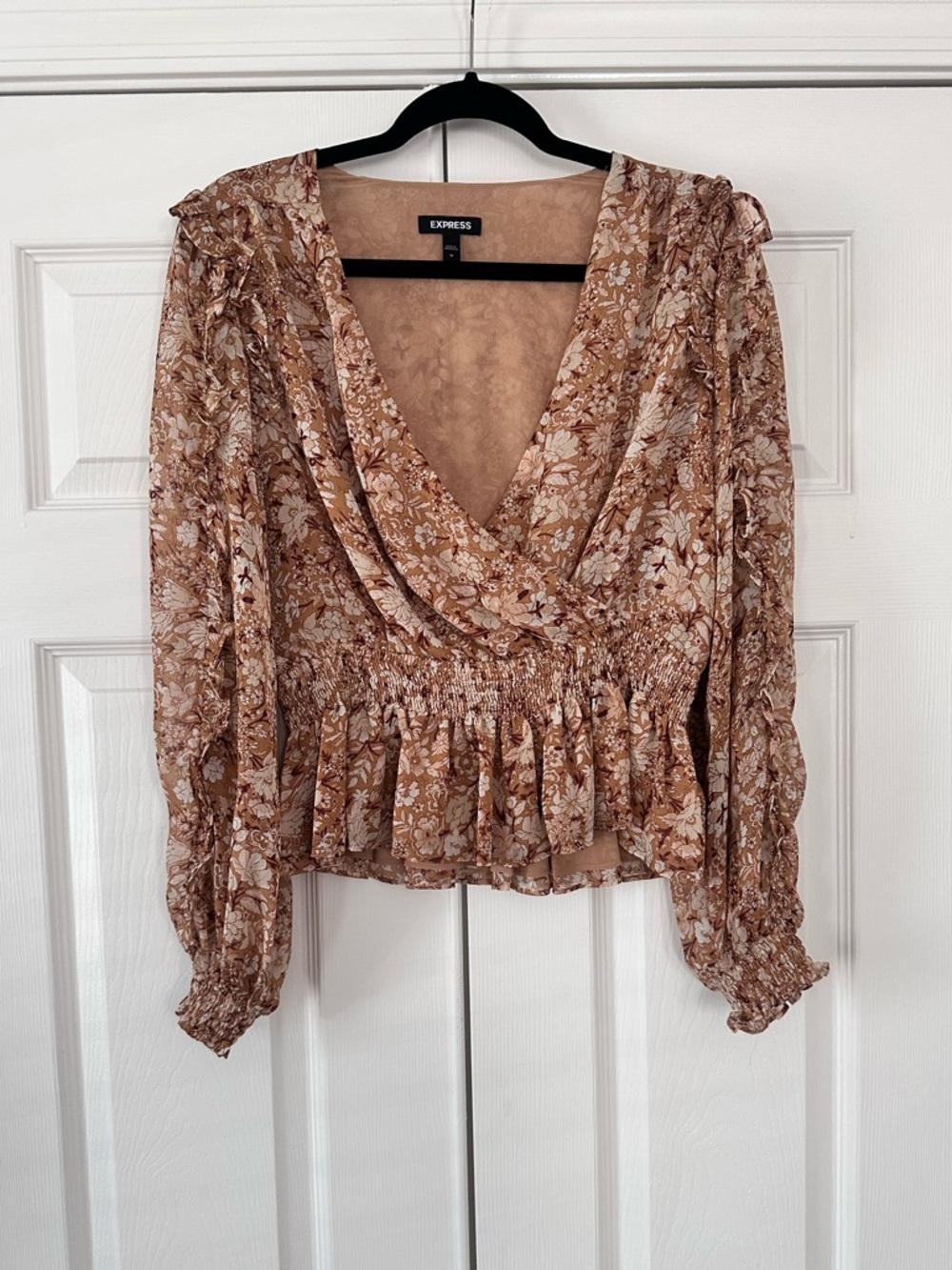 Express Floral Blouse Size Medium